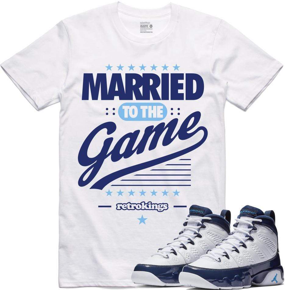 Jordan 9 All Star UNC Blue Pearl Sneaker Tees Shirt - MARRIED GAME