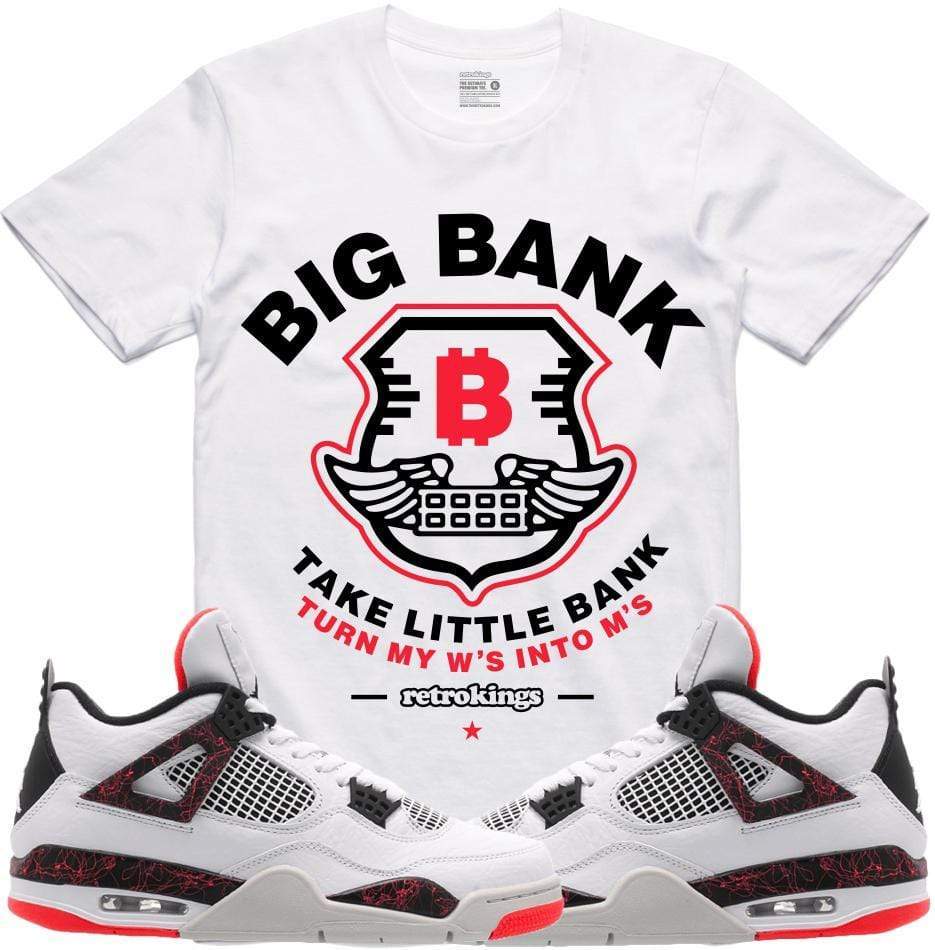 Jordan Retro 4 Hot Lava Sneaker Tees Shirt - BIG BANK