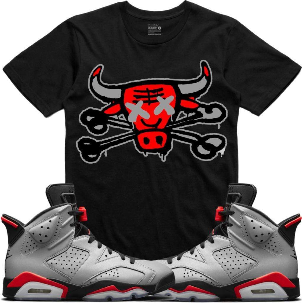 Jordan Retro 6 Reverse Infrared 3M Sneaker Tees Shirt - BULLY BONES