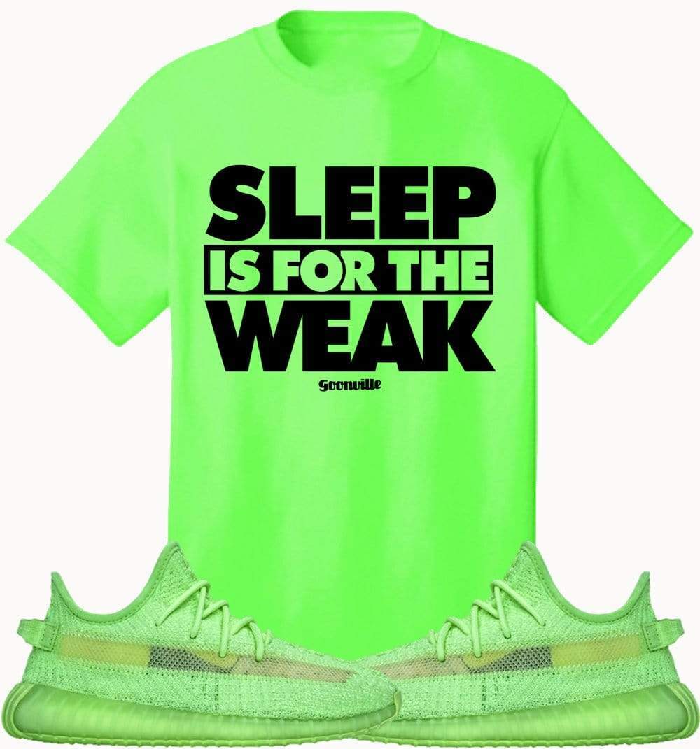 Adidas Yeezy 350 Boost Glow Volt Sneaker Tees Shirt to Match - SLEEP WEAK