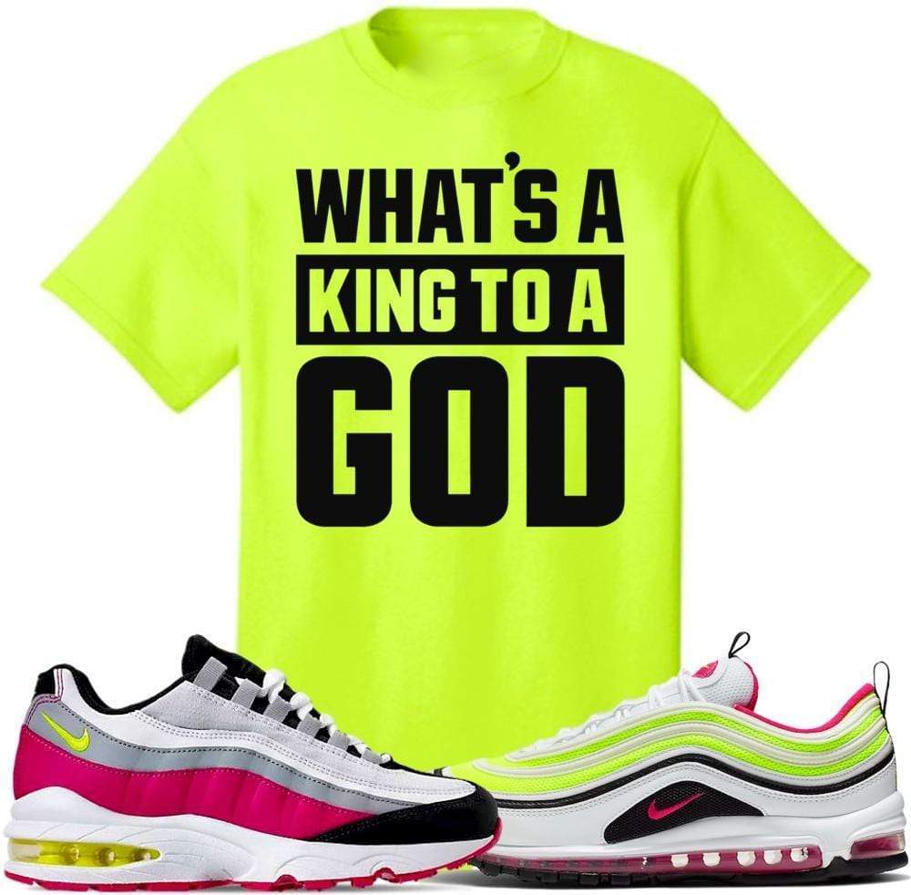 Air Max White Rush Pink Volt Sneaker Tees Shirt to Match - KING GOD