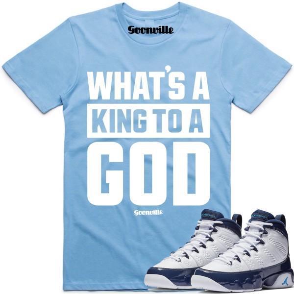 Jordan 9 Blue Pearl All Star Carolina Sneaker Tees Shirt to Match - KING GOD