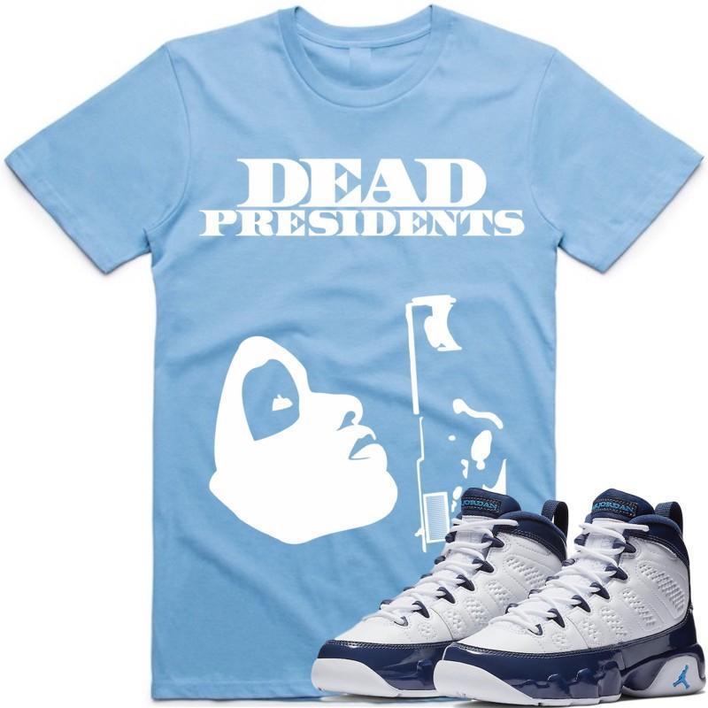 Jordan 9 Blue Pearl All Star Carolina Sneaker Tees Shirt to Match - PRESIDENT