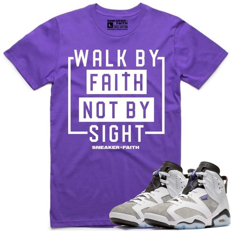 Jordan Retro 6 Flint Sneaker Tees Shirt to Match - WALK BY FAITH