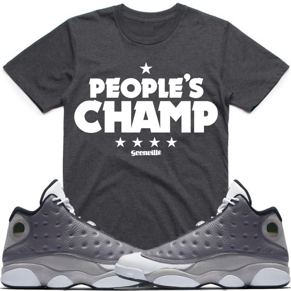 PEOPLE Sneaker Tees Shirt - Jordan Retro 13 Atmosphere Grey