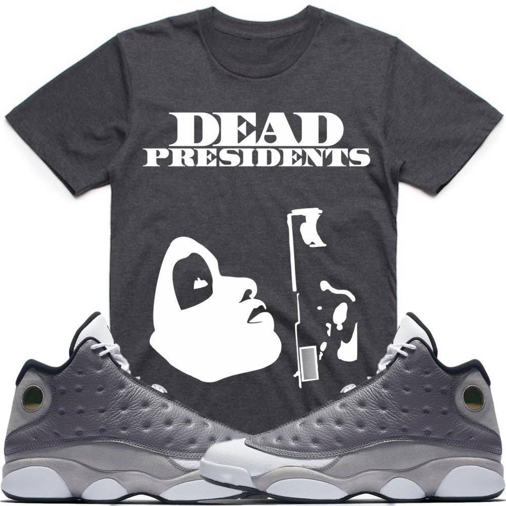 PRESIDENT Sneaker Tees Shirt - Jordan Retro 13 Atmosphere Grey