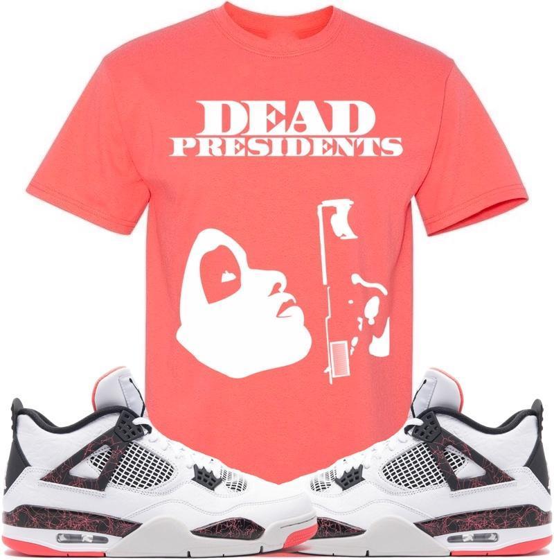 PRESIDENT Sneaker Tees Shirt - Jordan Retro 4 Hot Lava