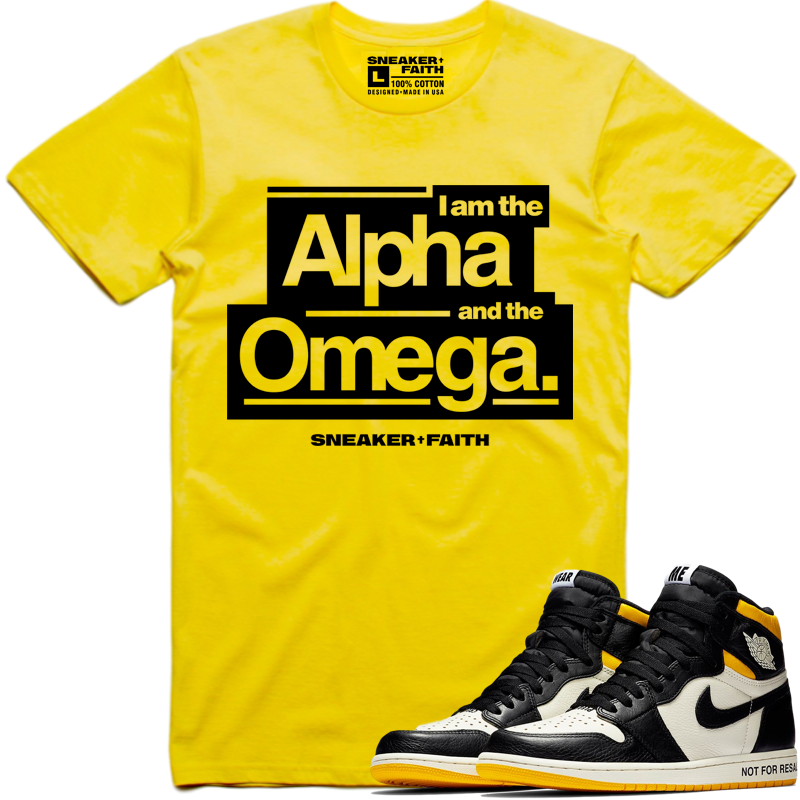 ALPHA OMEGA Sneaker Tees Shirt - Air Jordan 1 Not For Resale