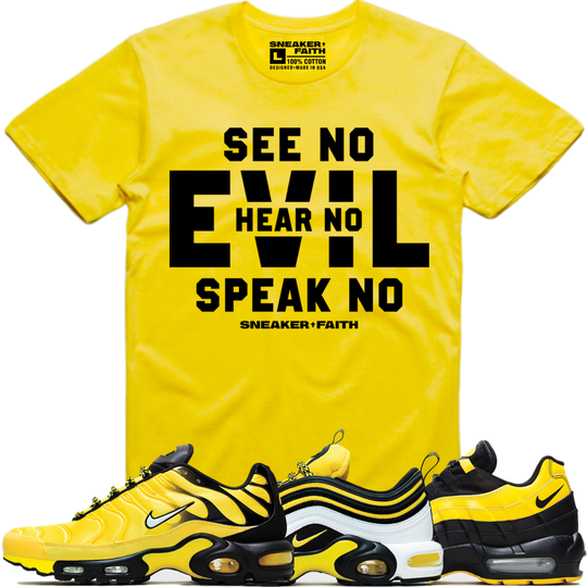 EVIL Sneaker Tees Shirt - Nike Air Max Frequency Pack Bumble Bee