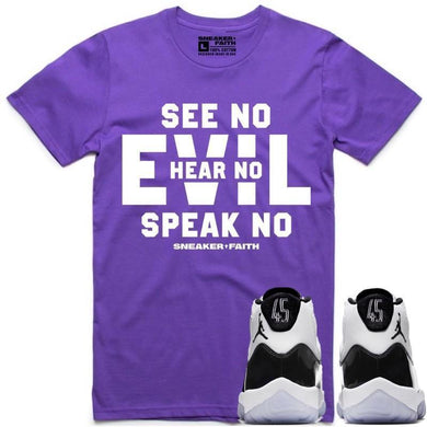 EVIL Sneaker Tees Shirt to Match - Jordan Retro 11 "Concord" 45