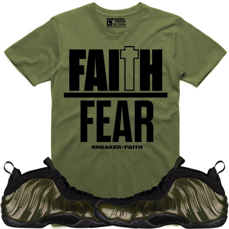 FAITH OVER FEAR Sneaker Tees Shirt to Match - Legion Foamposites