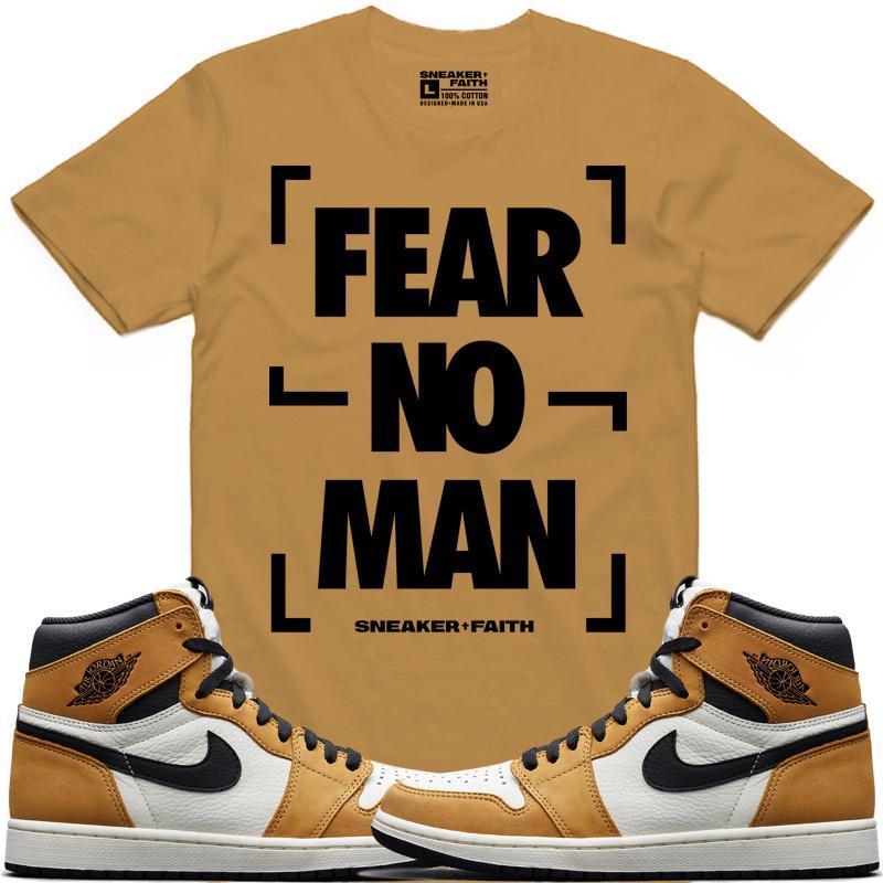 FEAR NO MAN Sneaker Tees Shirt - Jordan Retro 1 Rookie of the Year ROY