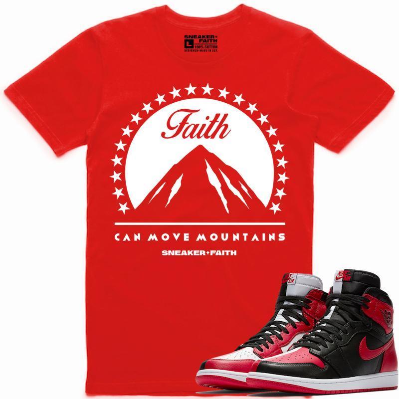 MOVE MOUNTAINS Sneaker Tees Shirt Match - Jordan 1 Homage