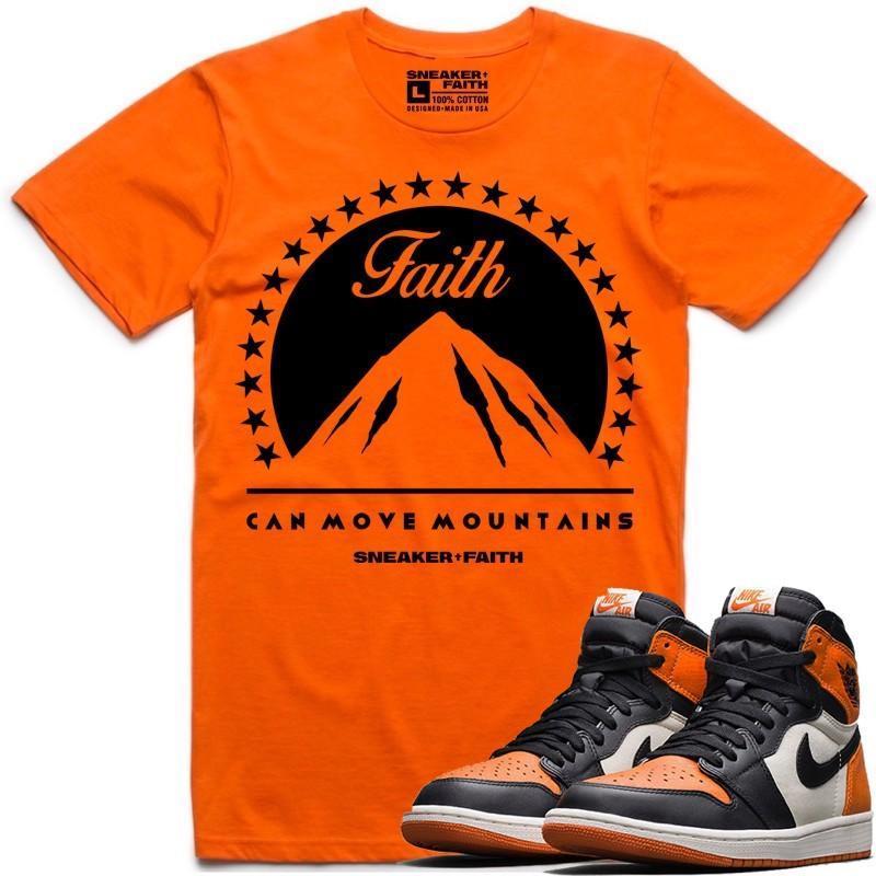 MOVE MOUNTAINS Sneaker Tees Shirt to Match - Jordan 1 Shattered Backboard