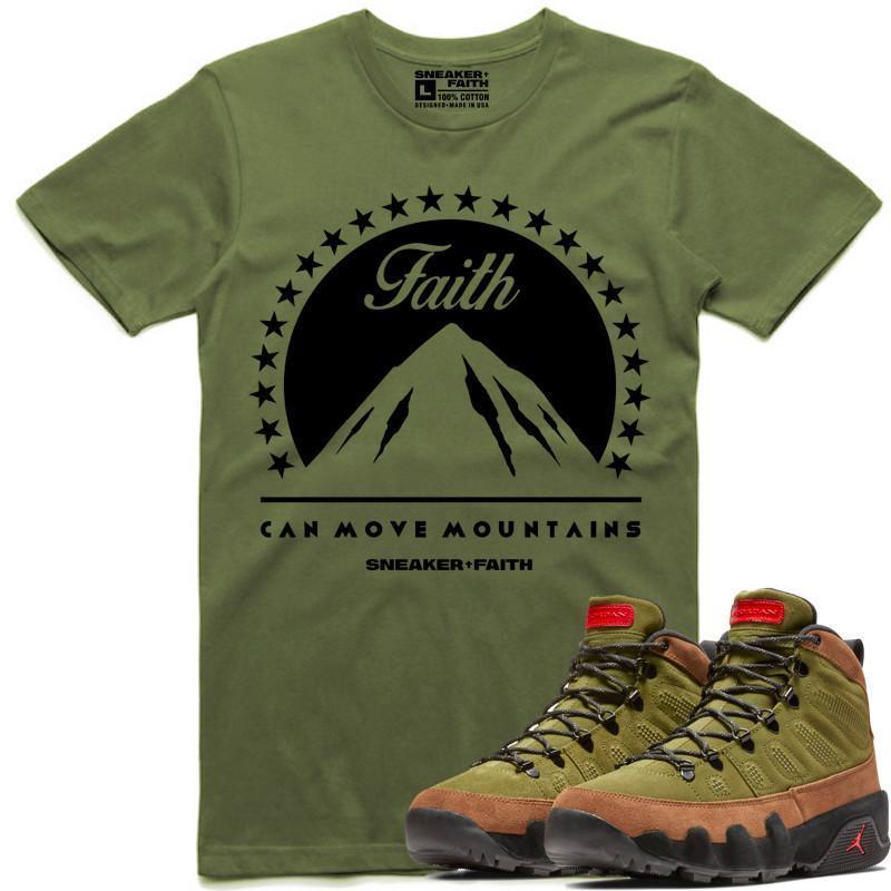 MOVE MOUNTAINS Sneaker Tees Shirt to Match - Jordan 9 Beef Broccoli