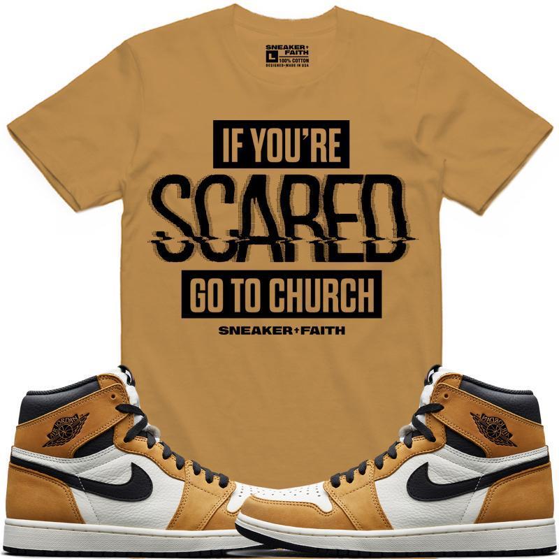 SCARED Sneaker Tees Shirt - Jordan Retro 1 Rookie of the Year ROY