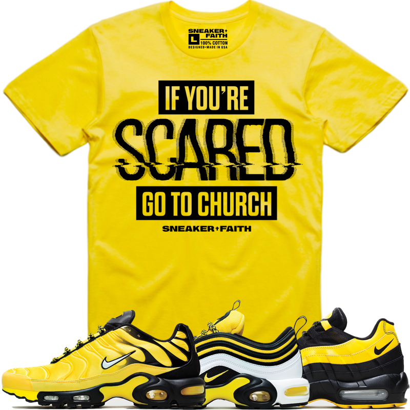 SCARED Sneaker Tees Shirt - Nike Air Max Frequency Pack Bumble Bee