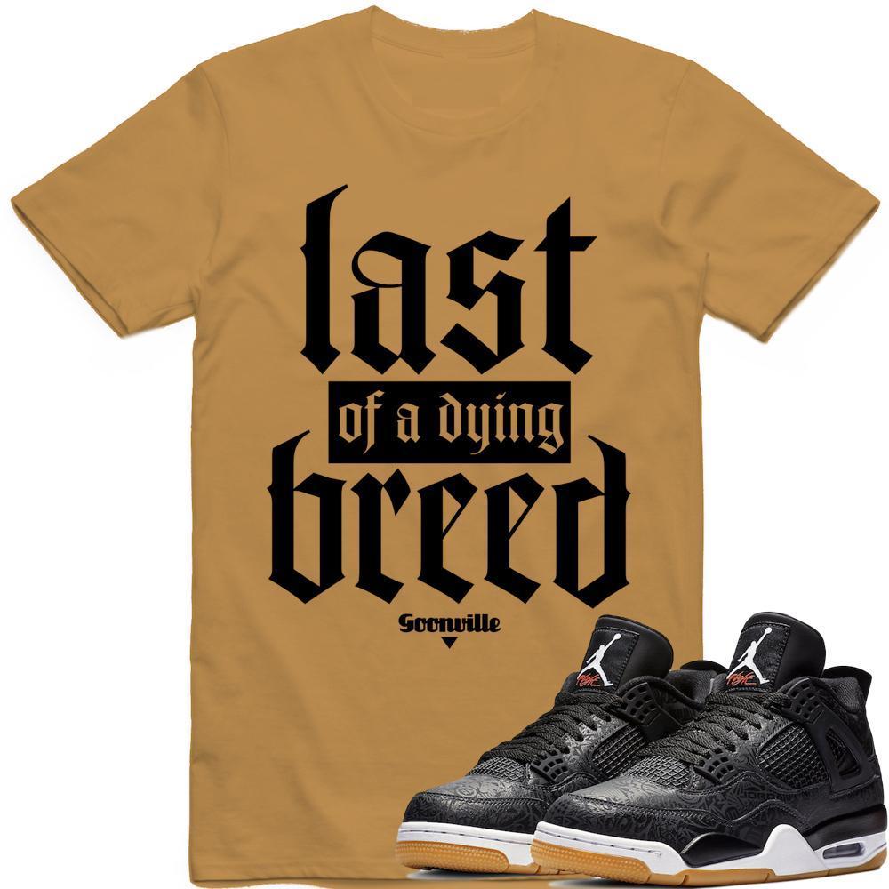 DYING BREED Sneaker Tees Shirt - Jordan 4 Black Laser Gum