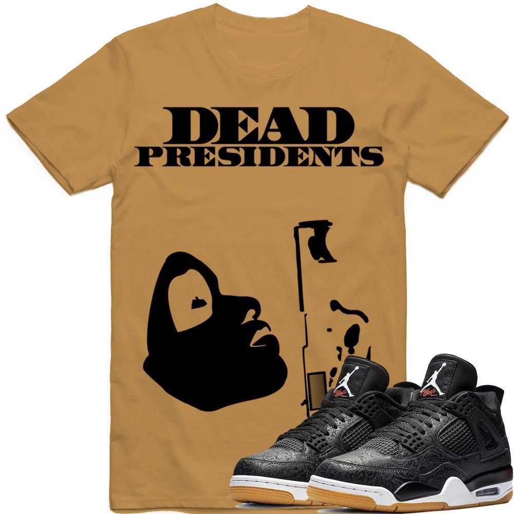 PRESIDENTS Sneaker Tees Shirt - Jordan 4 Black Laser