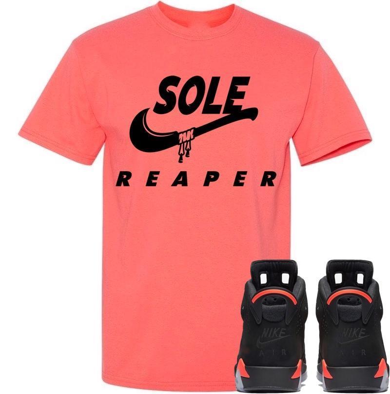 SOLE REAPER Sneaker Tees Shirt - Jordan Retro 6 Black Infrared 2019