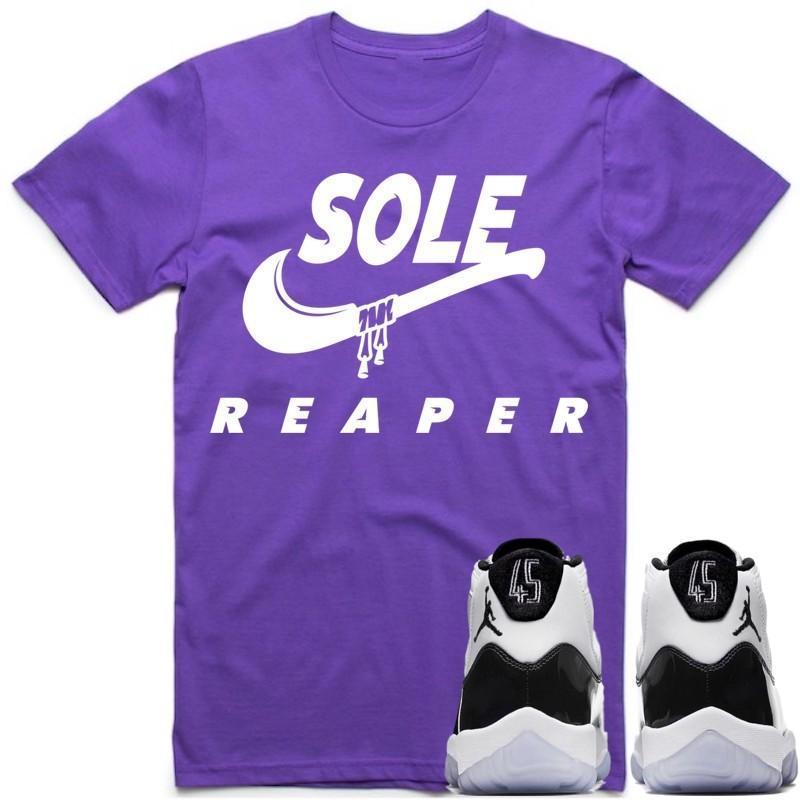 SOLE REAPER Sneaker Tees Shirt to Match - Jordan Retro 11 "Concord" 45
