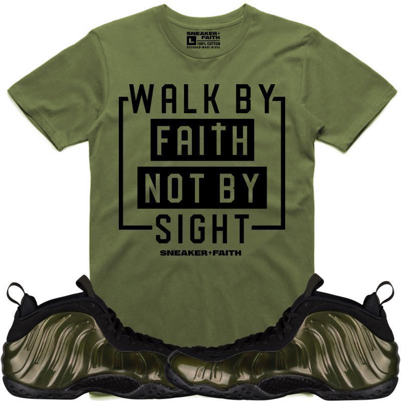 WALK BY FAITH Sneaker Tees Shirt Match - Legion Foamposites