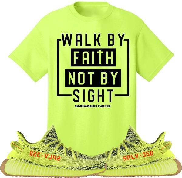 WALK BY Sneaker Tees Shirt to Match - Yeezy 350 Boost Frozen Yellow