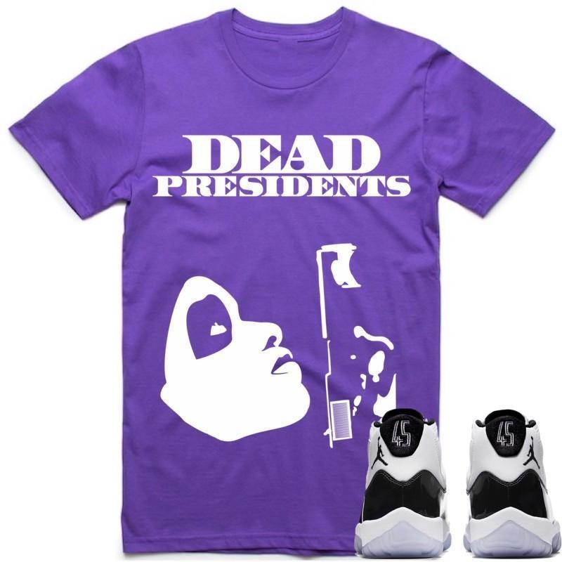 PRESIDENTS Sneaker Tees Shirt to Match - Jordan Retro 11 "Concord" 45
