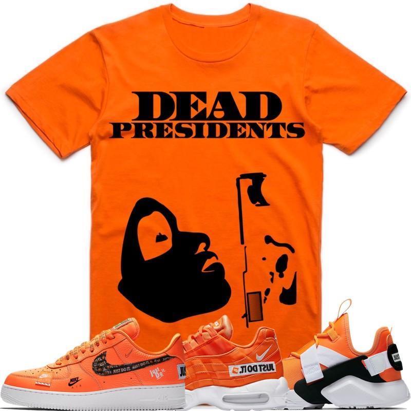 PRESIDENTS Orange Sneaker Tees Shirt - Nike Air Just Do It