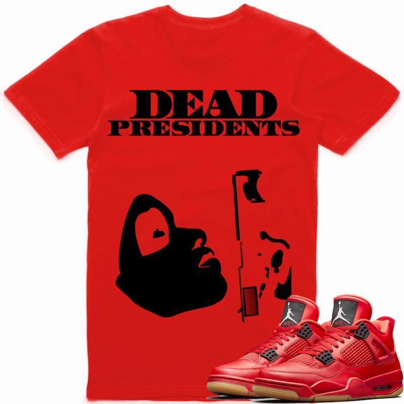 PRESIDENTS Red Sneaker Tees Shirt - Jordan 4 Singles Day