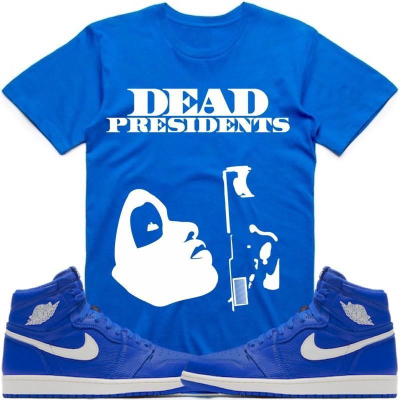 PRESIDENTS Sneaker Tees Shirt - Jordan 1 Royal Lincoln High