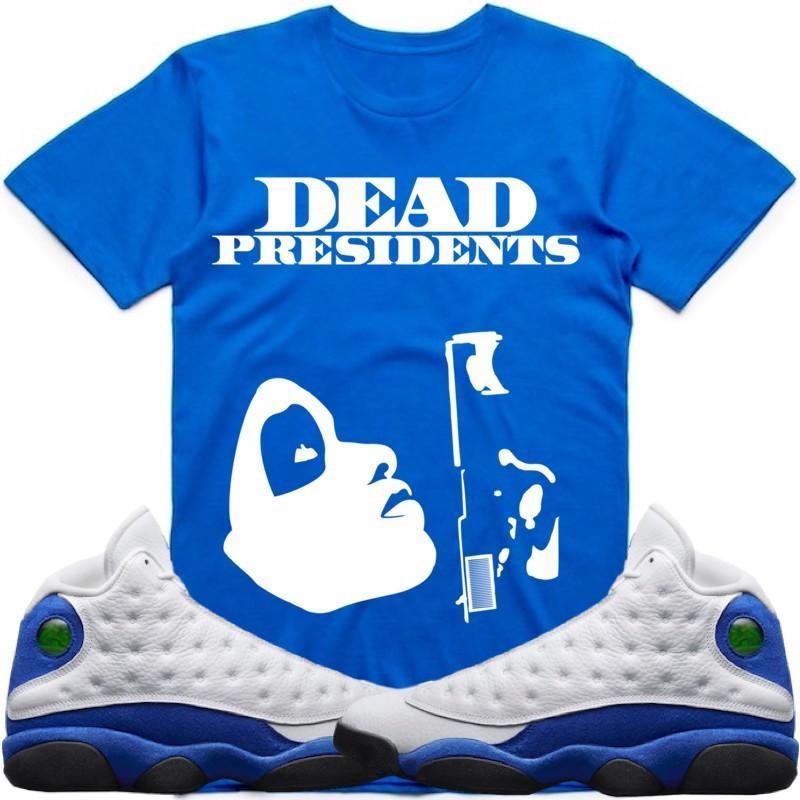 PRESIDENTS Sneaker Tees Shirt - Jordan 13 Hyper Royal