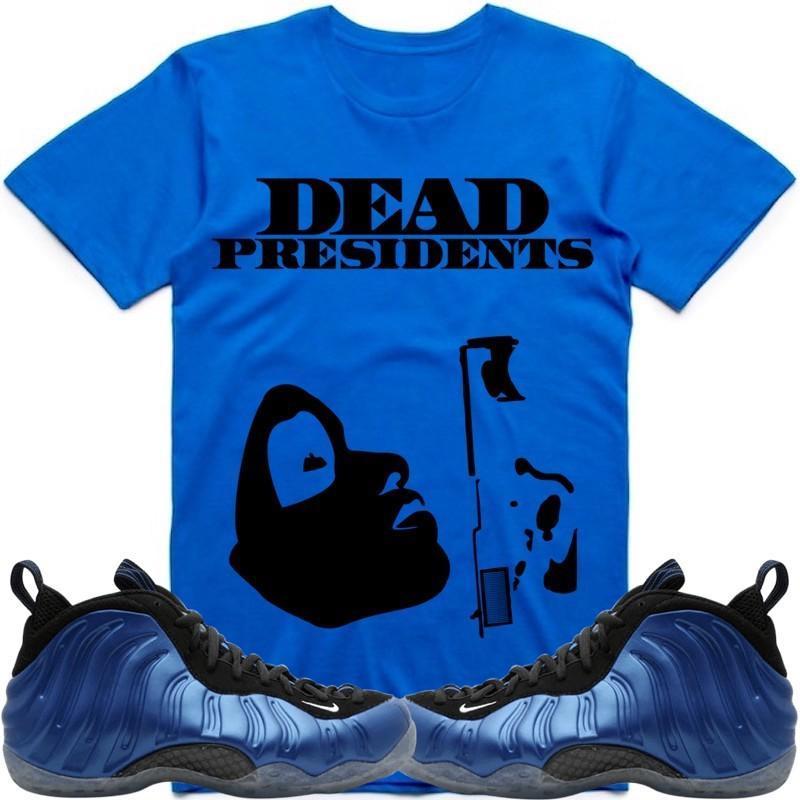 PRESIDENTS Sneaker Tees Shirt - Royal Blue Foamposites